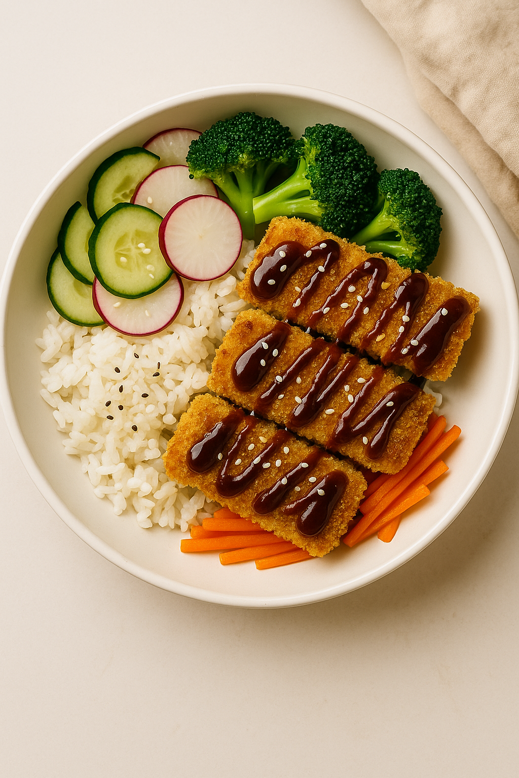 Crispy Tofu Katsu Bowls